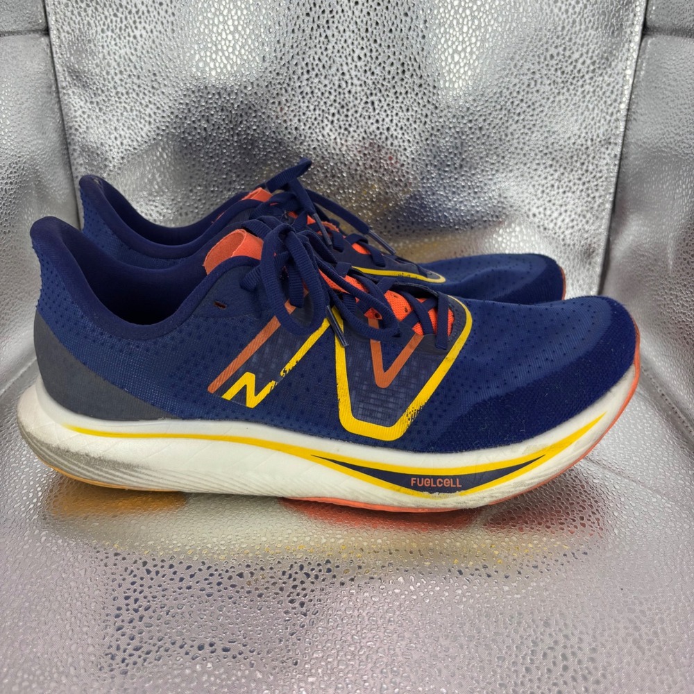 New Balance FuelCell Rebel v3 Mens 10.5 Blue Orange Running Shoes MFCXMN3